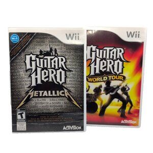 SOLD Nintendo Wii Guitar Hero Metallica with Instructions Tested + World Tour